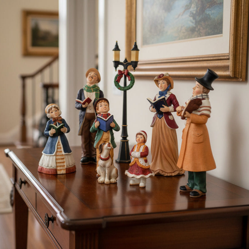 Living Home Traditional Caroler Family Figurines