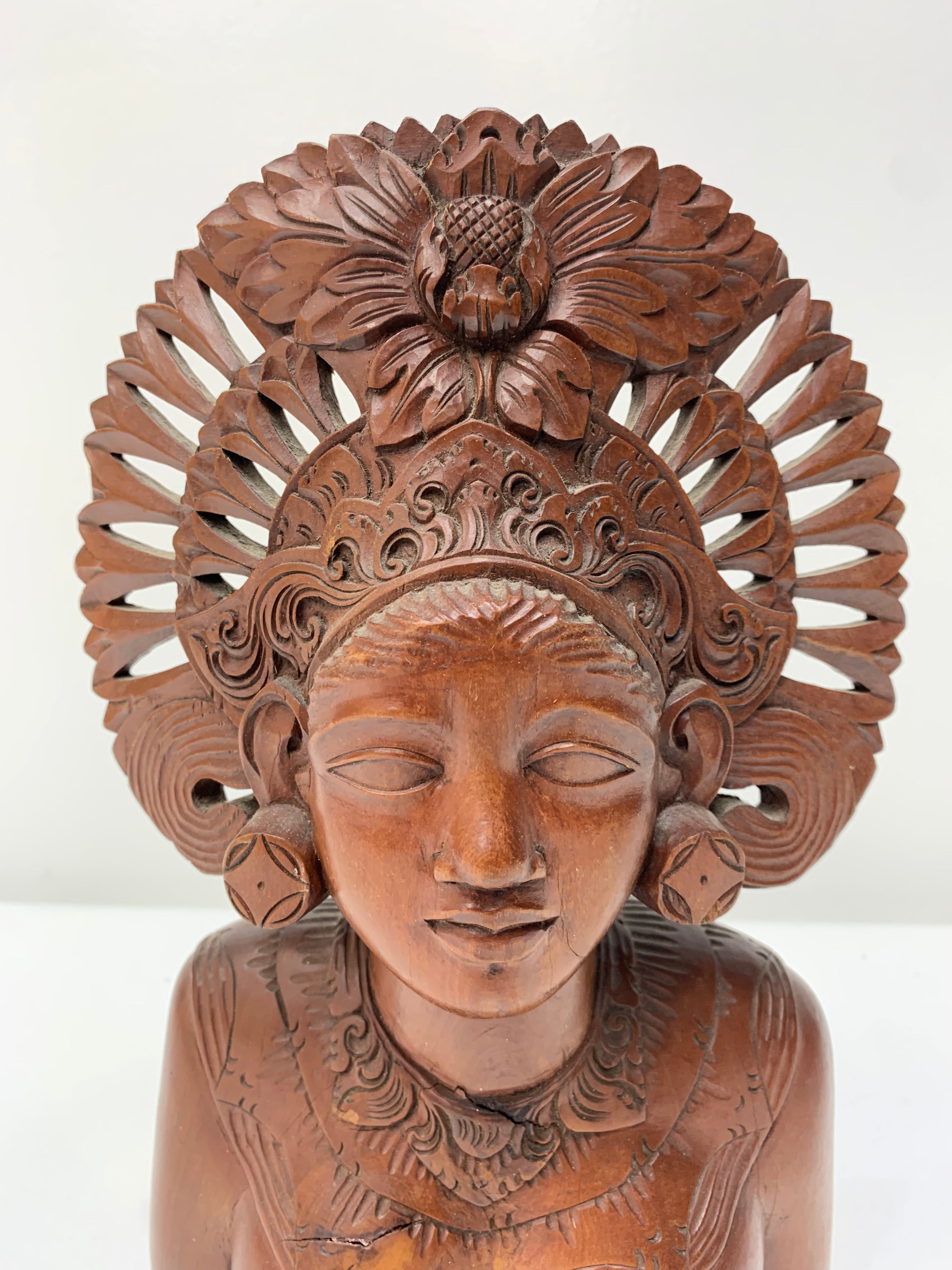 A.A. Fatimah Hand-Carved Wooden Bust