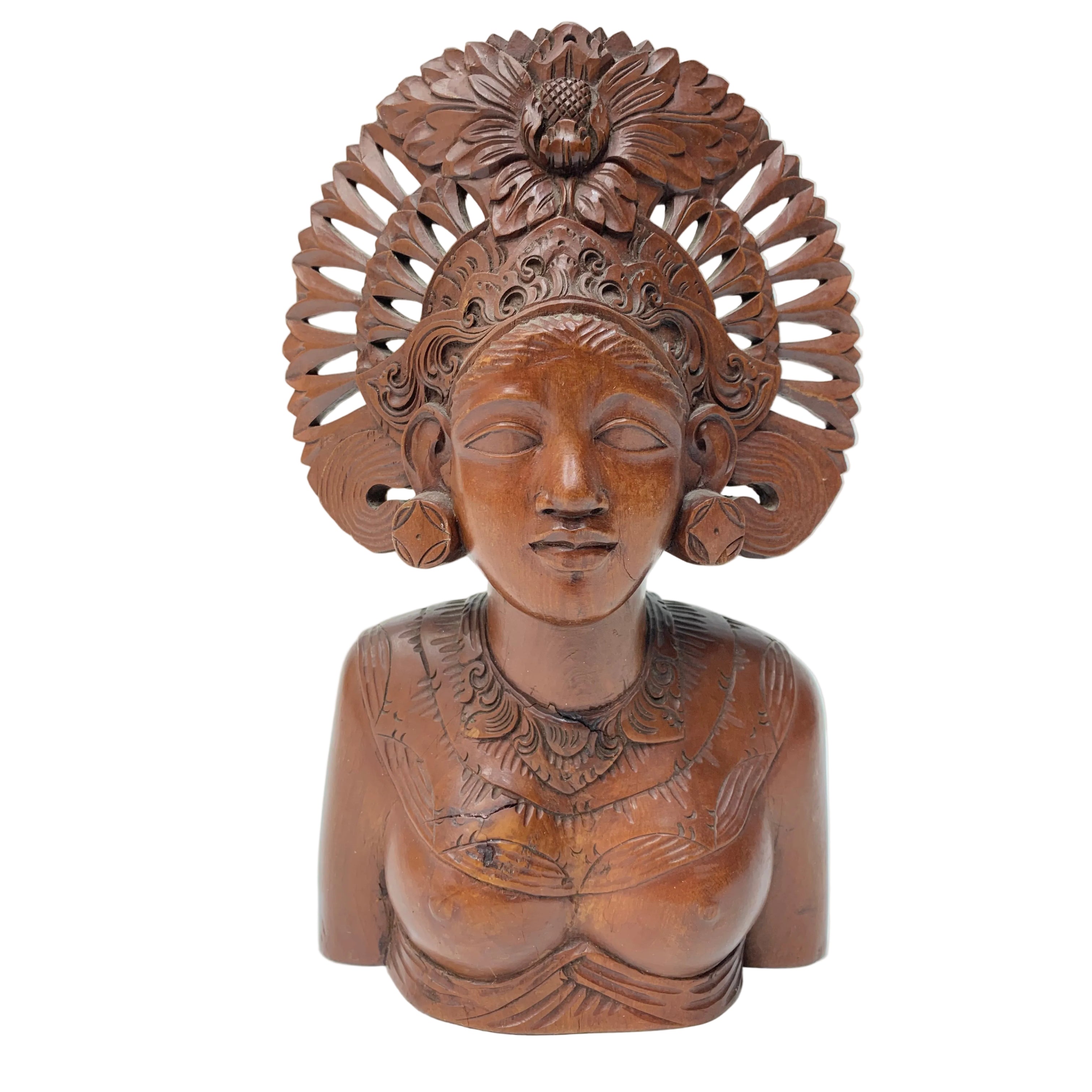 A.A. Fatimah Hand-Carved Wooden Bust
