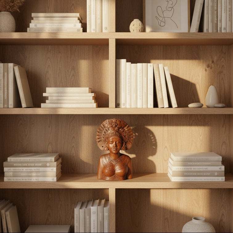 A.A. Fatimah Hand-Carved Wooden Bust