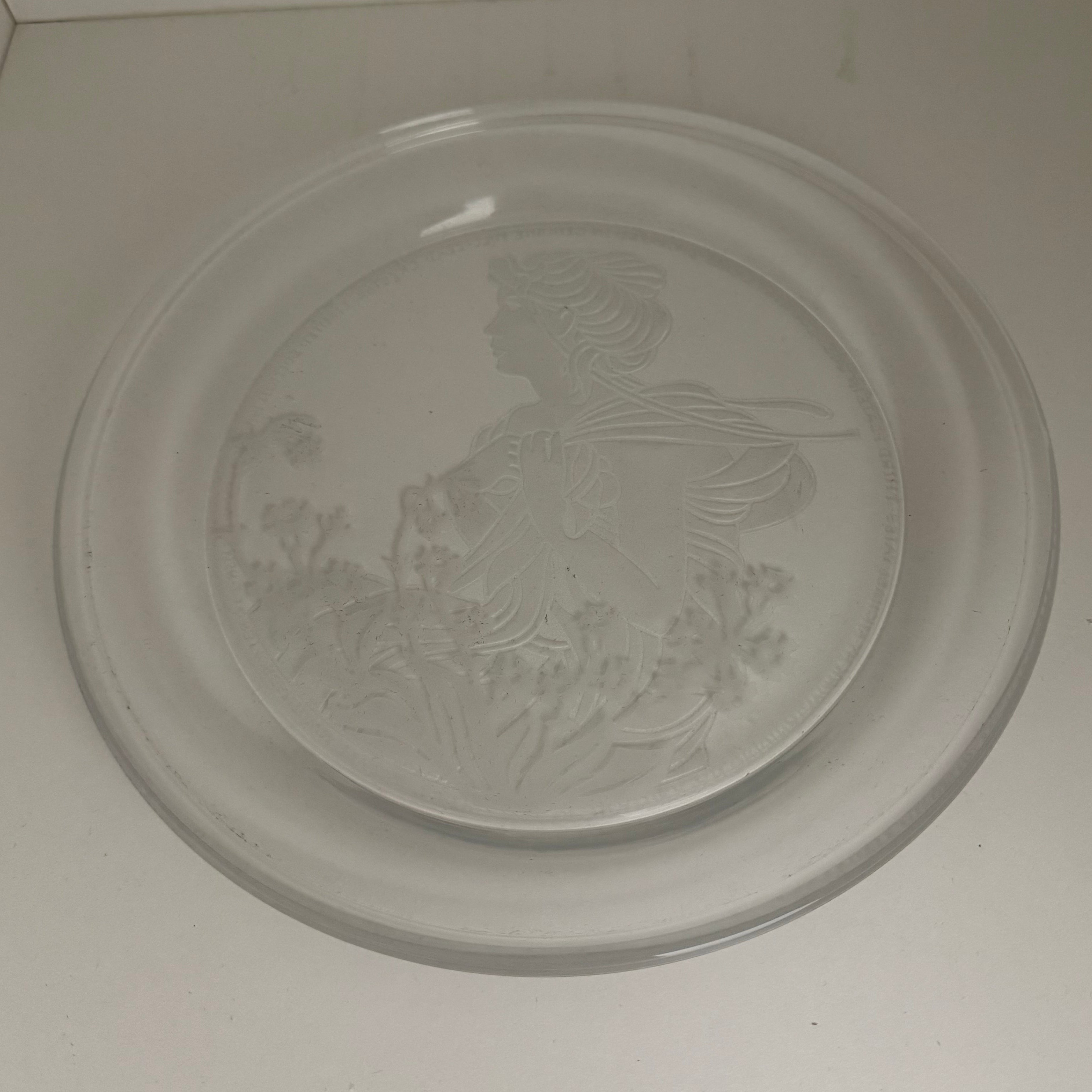 Decorative Crystal Plate - "Heather"