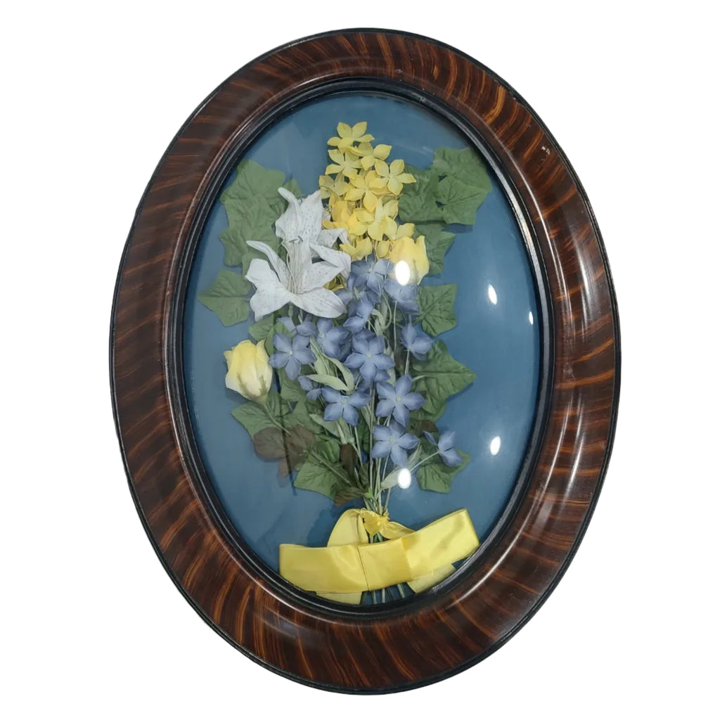 Vintage Wood Floral Convex Weed & Seed Art