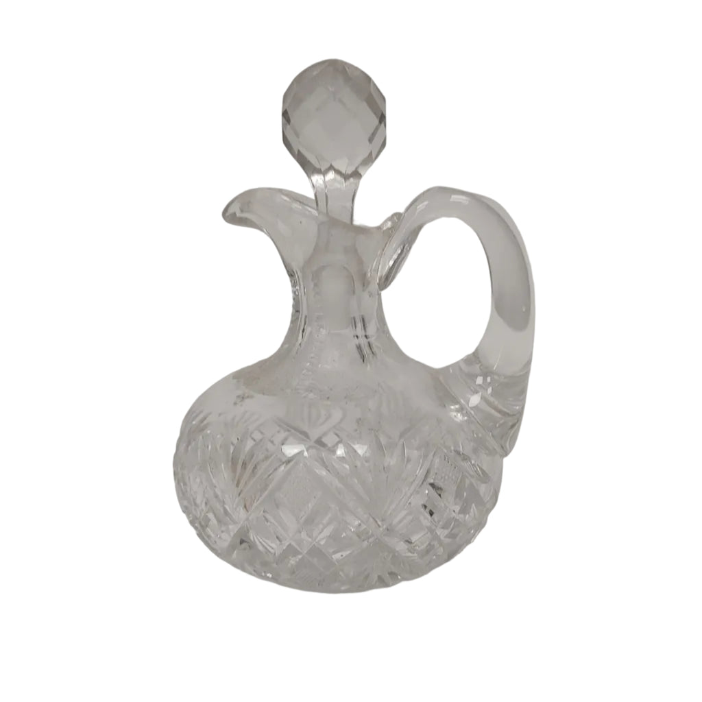 Glass Oil and Vinegar Cruet | American Brilliant Cut