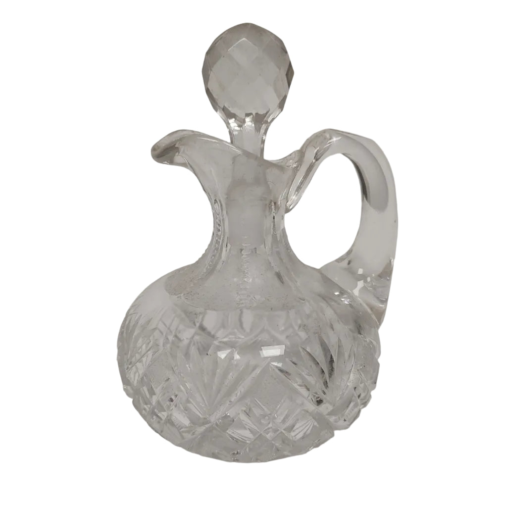 Glass Oil and Vinegar Cruet | American Brilliant Cut
