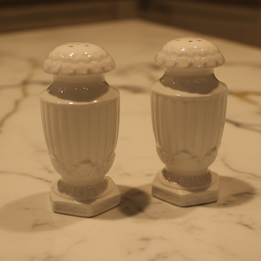 Lenox White Salt and Pepper Shakers | Butler's Pantry