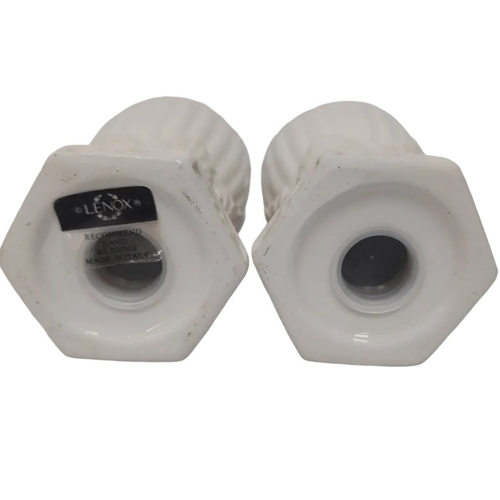 Lenox White Salt and Pepper Shakers | Butler's Pantry