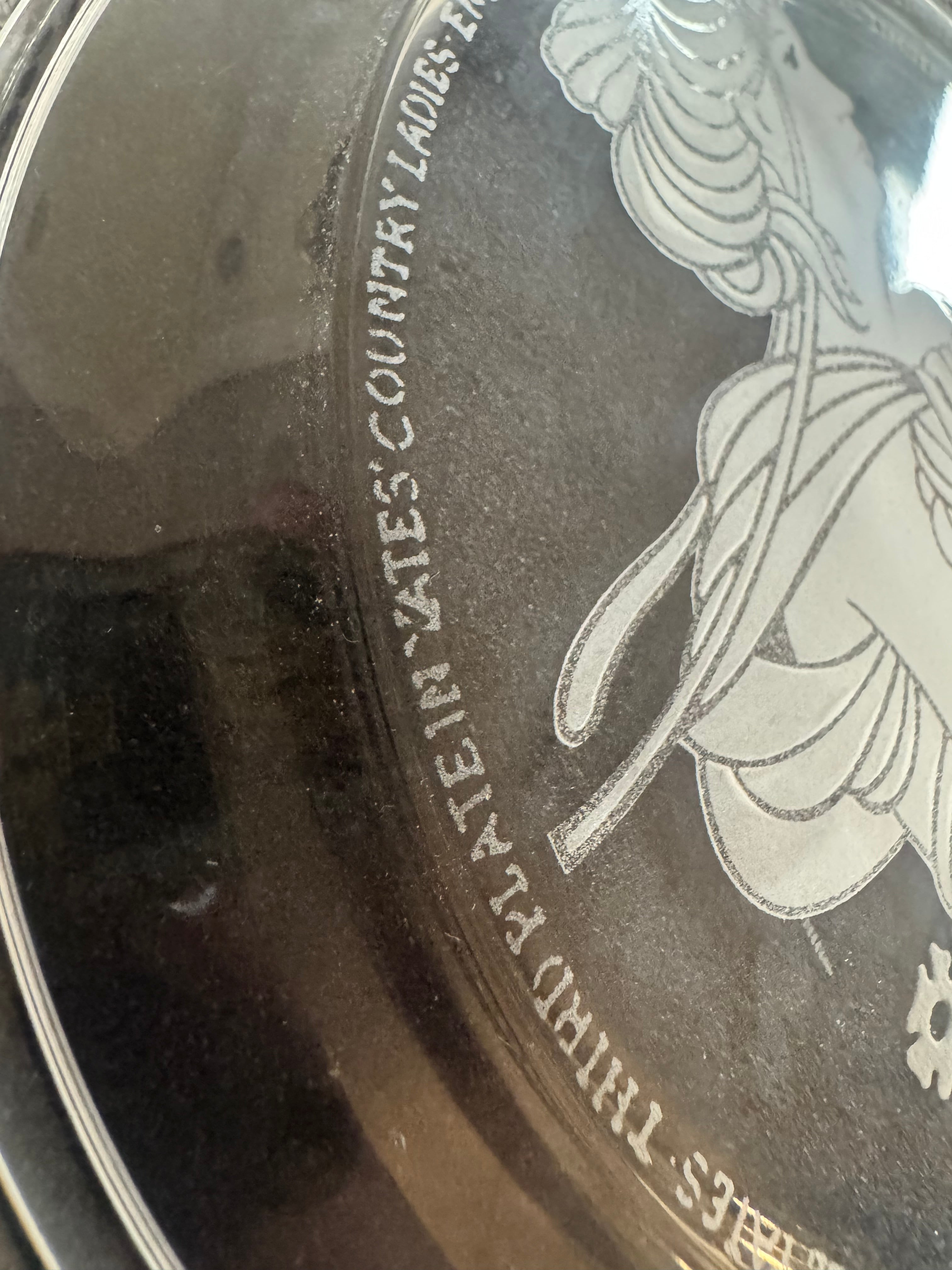 Decorative Crystal Plate - "Heather"