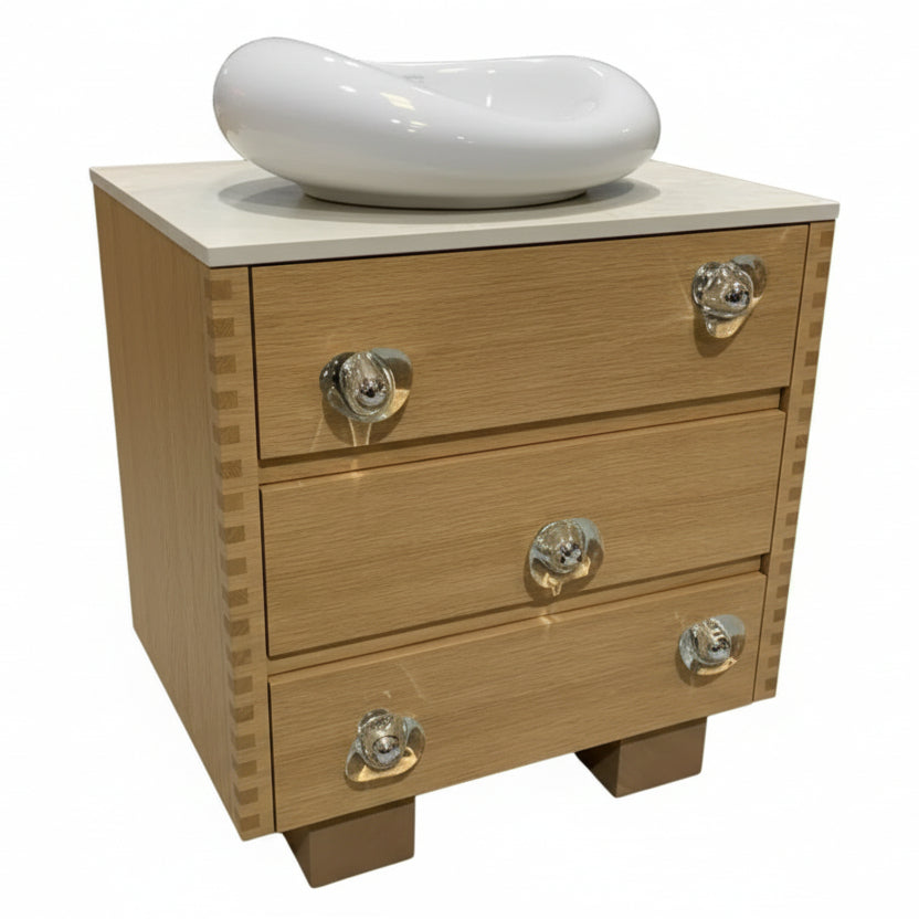 Landshapes Vanity by Daniel Arsham | 30" in Stratified Oak