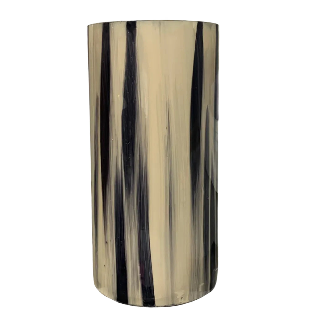 Cream and Black Decorative Vase/Candle Holder - Tall
