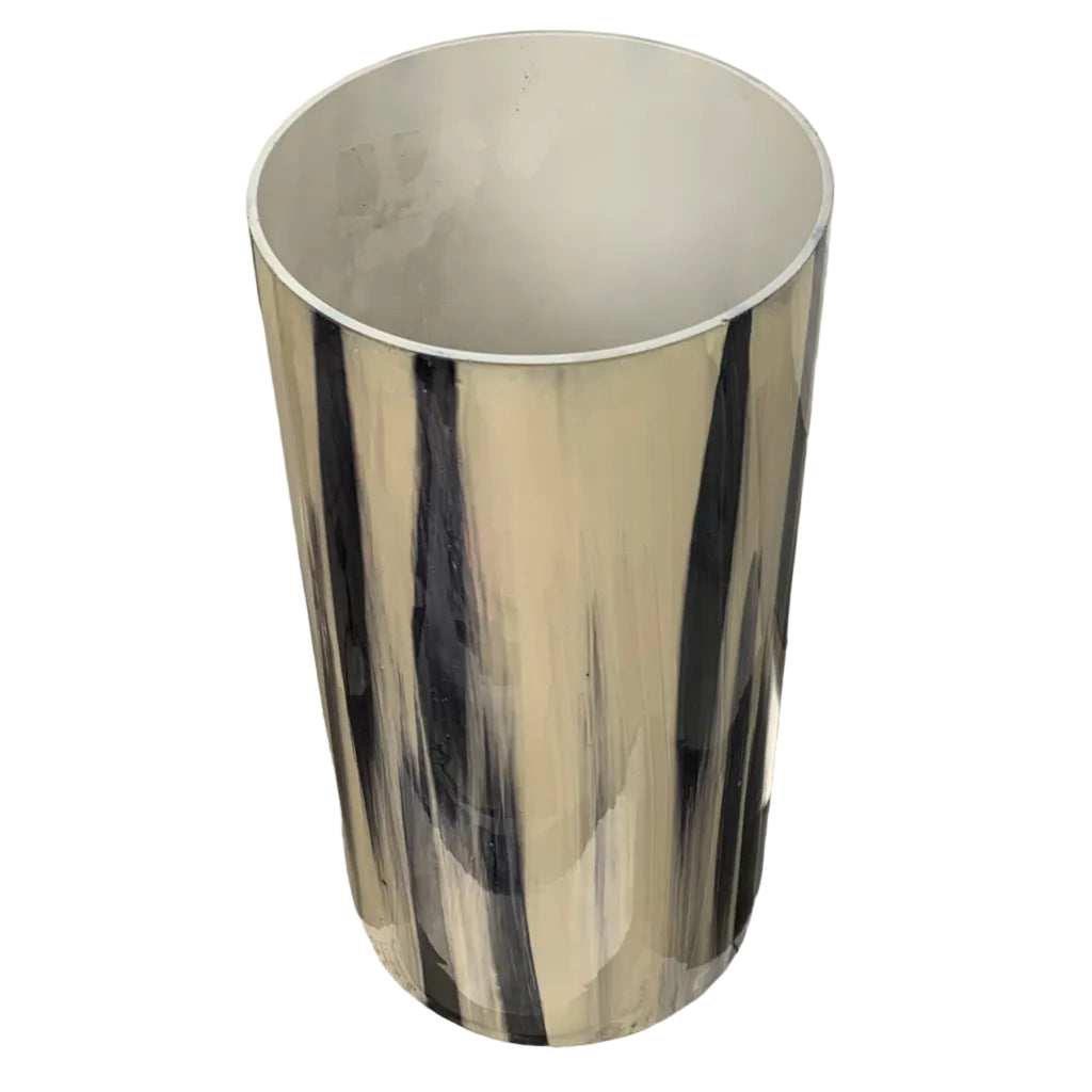 Cream and Black Decorative Vase/Candle Holder - Tall