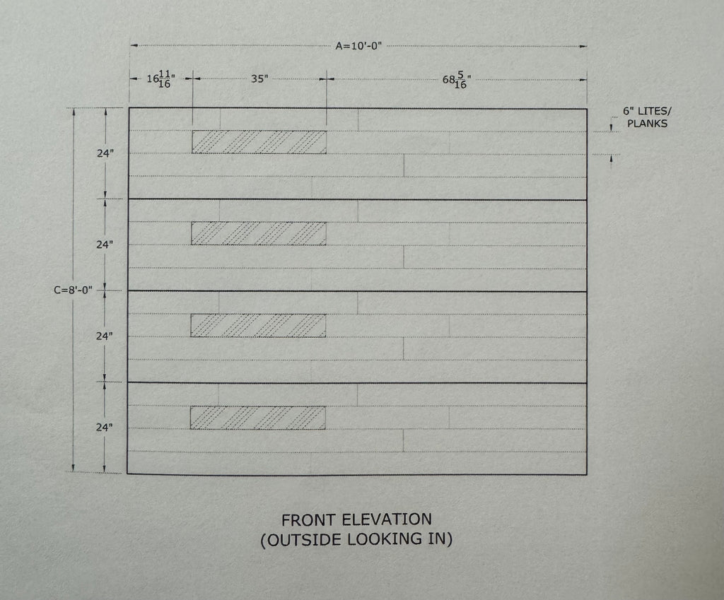 Canyon Ridge Modern Garage Door - Dark Finish (Model CRM2M6)