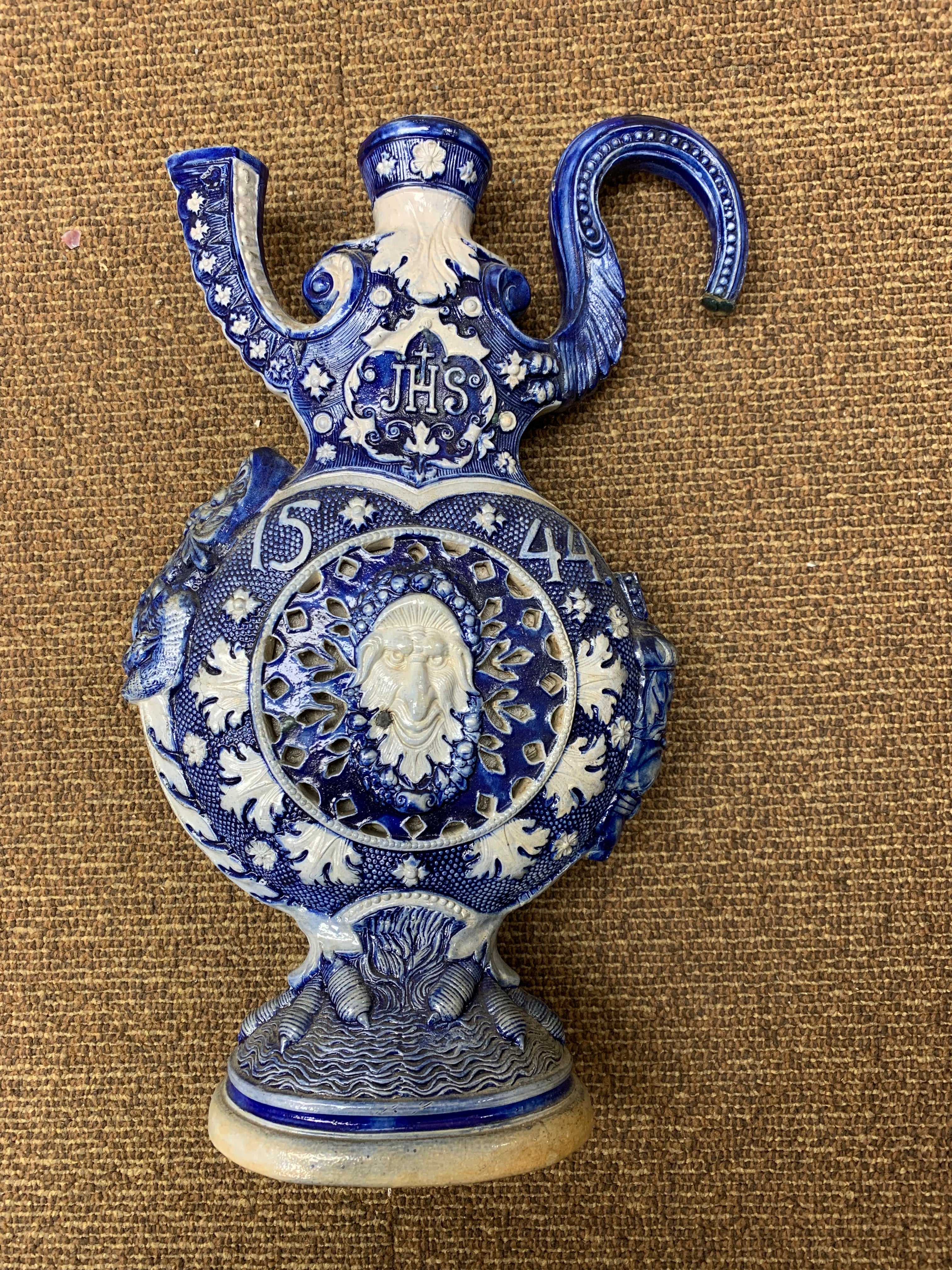 Westerwald Salt-Glazed Stoneware Jug