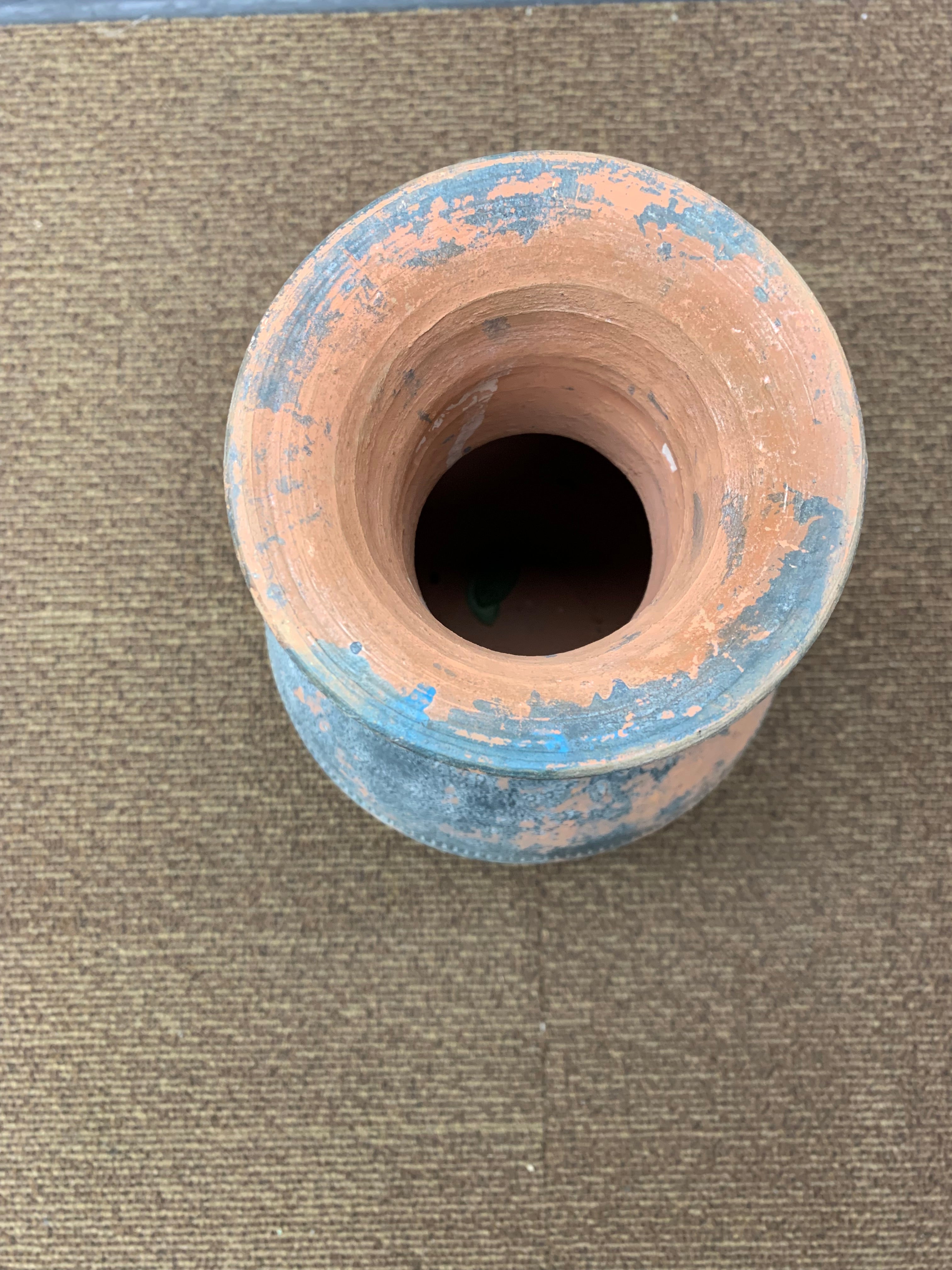 Rustic Terracotta Storage Jar with Rope Accent