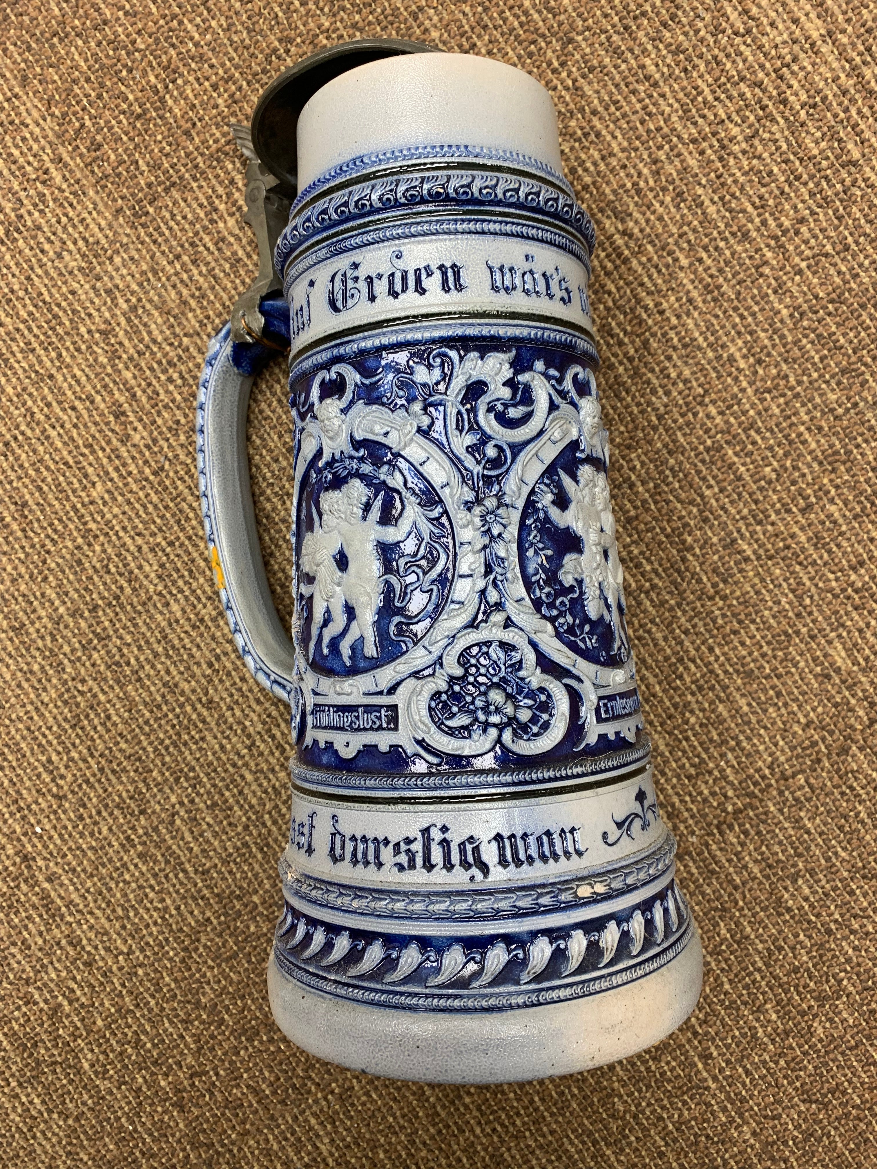2 Liter German Beer Stein with Lid