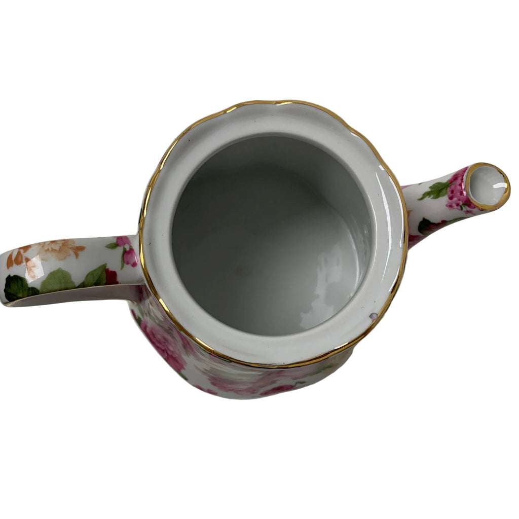 Royal Danube Pink Rose Chintz Porcelain Teapot