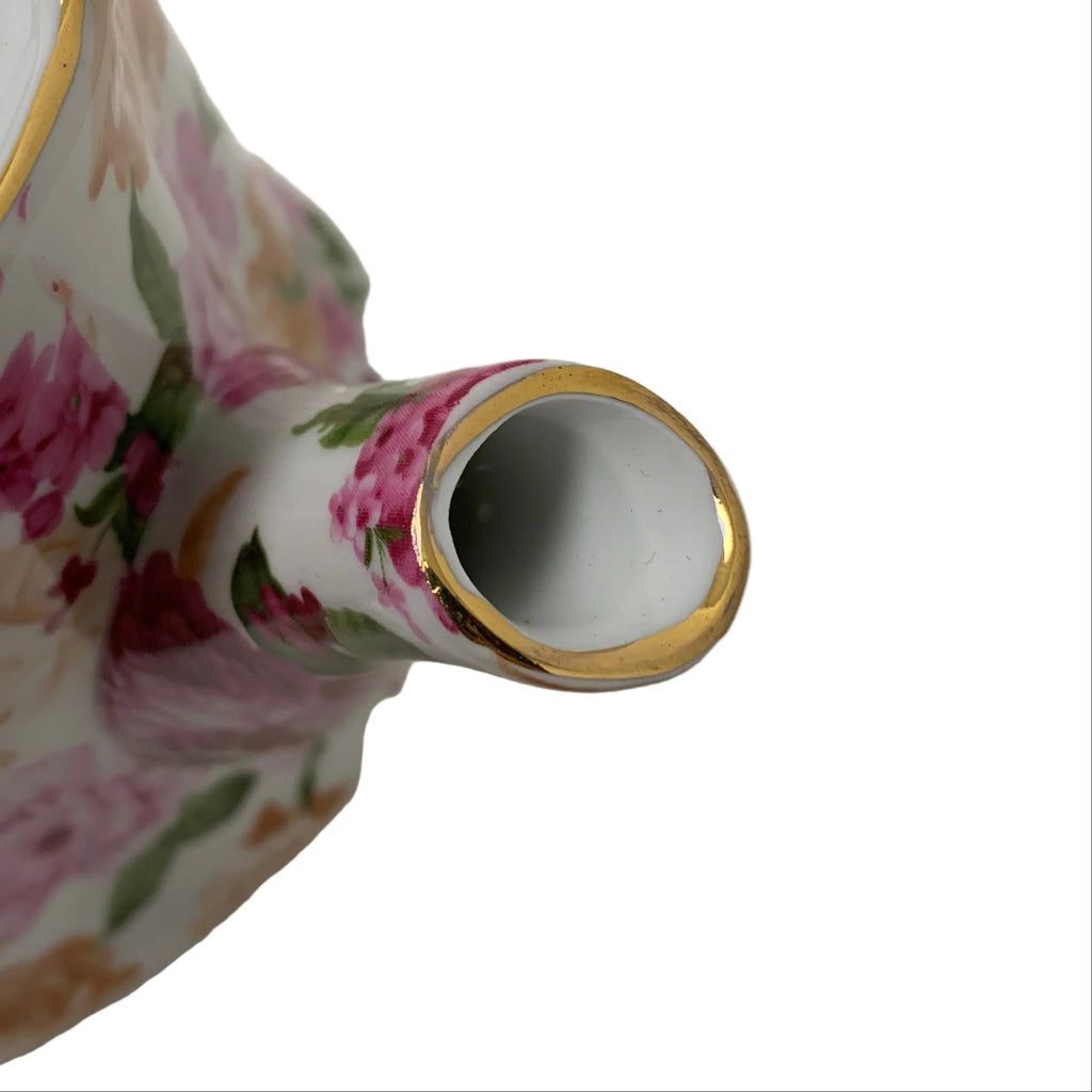 Royal Danube Pink Rose Chintz Porcelain Teapot