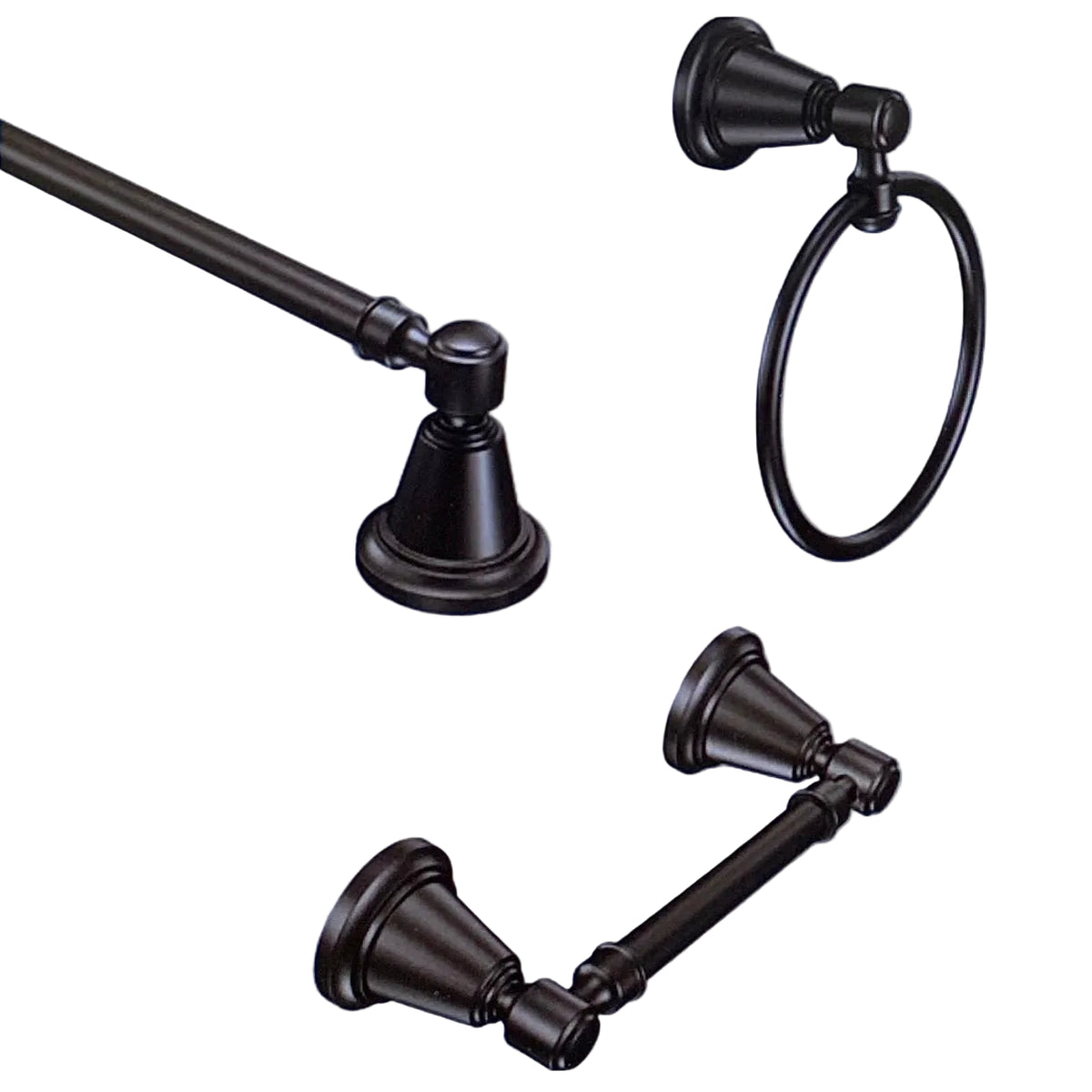 Moen Bradshaw 3-Piece Bathroom Accessory Set - Oil Rubbed Bronze