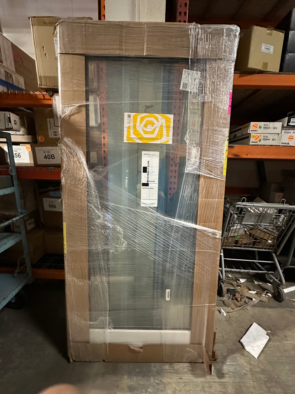 Marvin Patio Door Panel - Approximately 37.5" W x 79" H