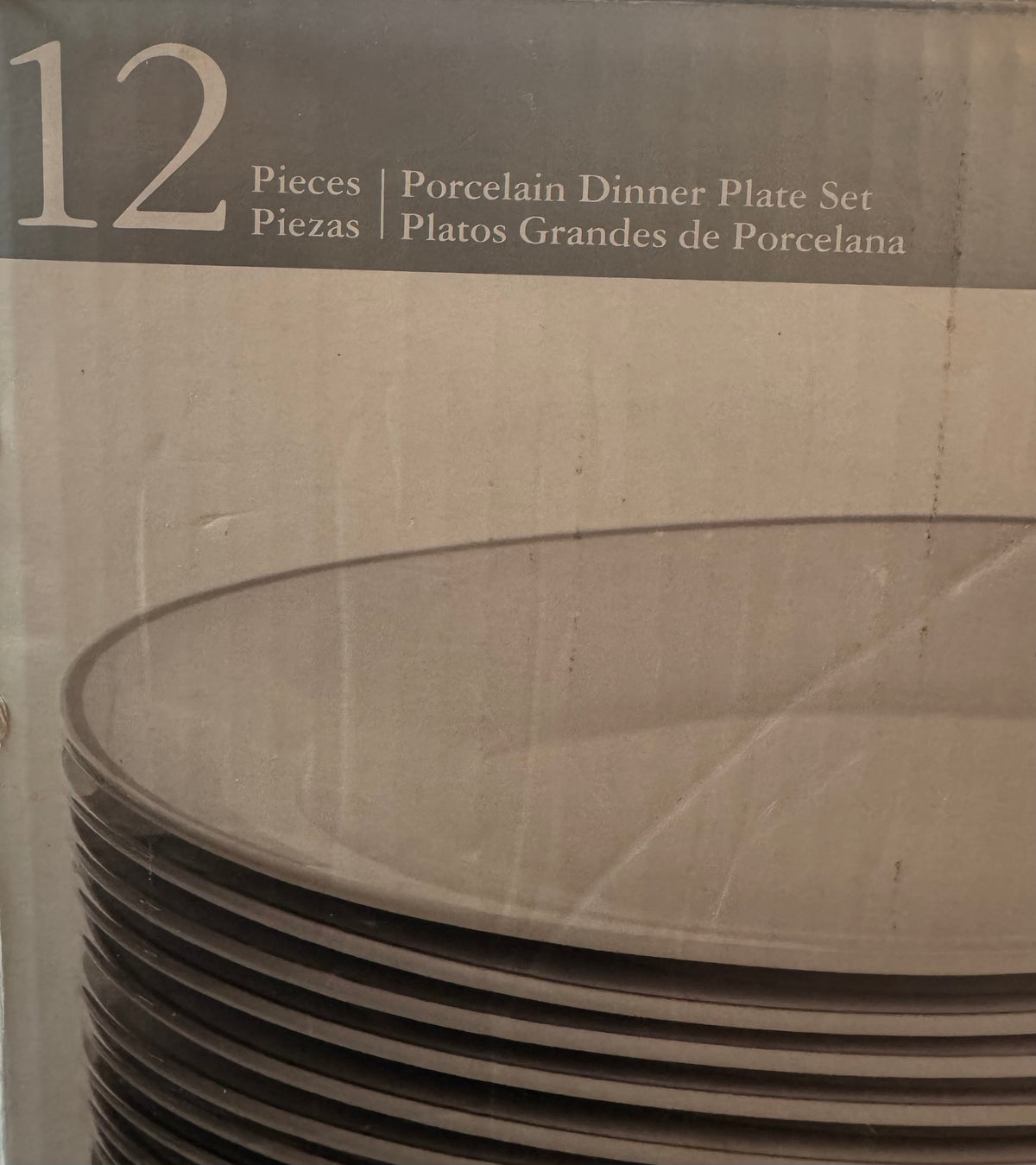 Porcelain Dinner Plates - Set of 12
