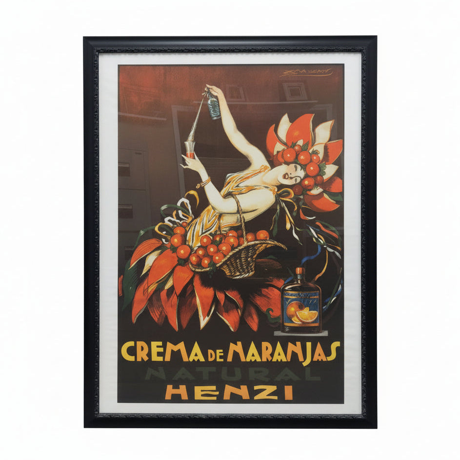 Large Framed Print of 'Crema de Naranjas Natural Henzi'