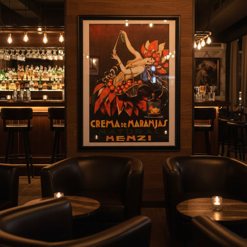 Large Framed Print of 'Crema de Naranjas Natural Henzi'