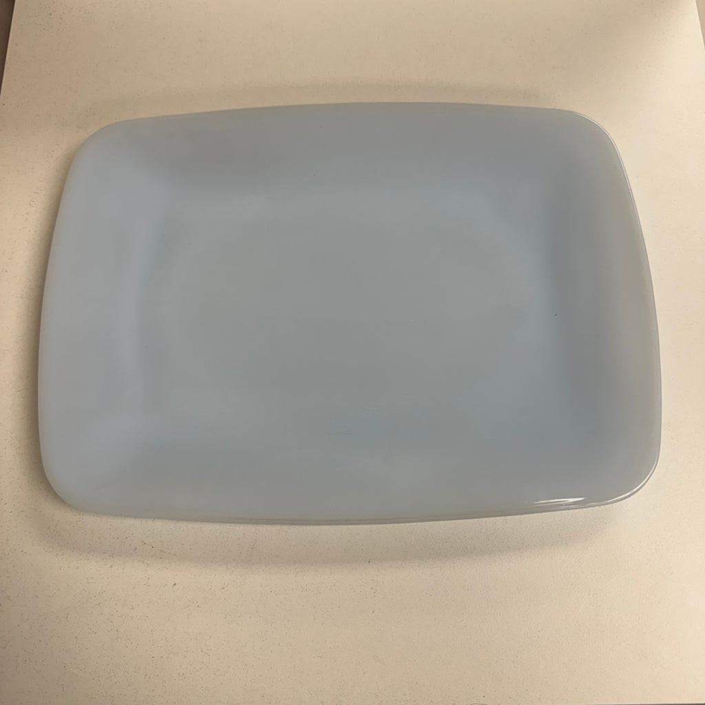 Vintage Anchor Hocking Fire-King "Charm" Azurite Blue Rectangular Serving Platter