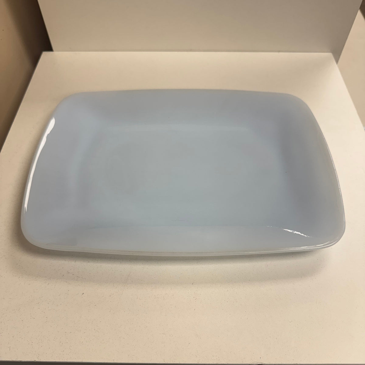 Vintage Anchor Hocking Fire-King "Charm" Azurite Blue Rectangular Serving Platter