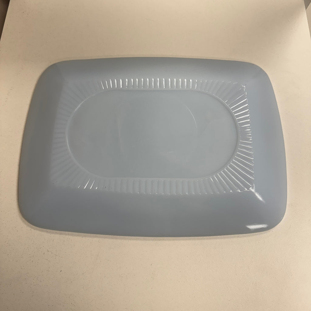 Vintage Anchor Hocking Fire-King "Charm" Azurite Blue Rectangular Serving Platter