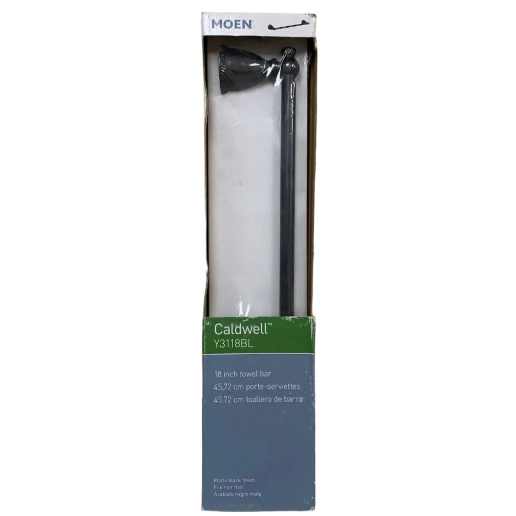 Moen Caldwell™ 18" Towel Bar - Matte Black Finish (Y3118BL)