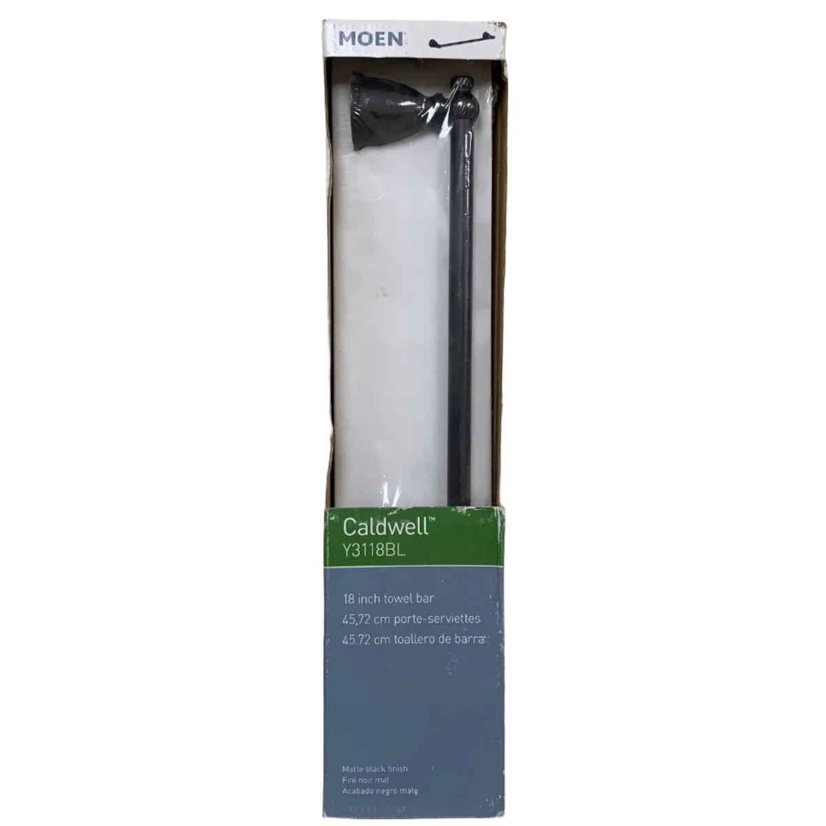 Moen Caldwell™ 18" Towel Bar - Matte Black Finish (Y3118BL)