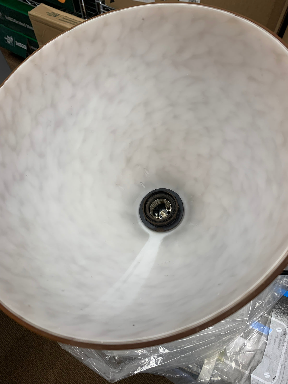 WAC Lighting Dome Lamp - Copper Colored Glass Shade