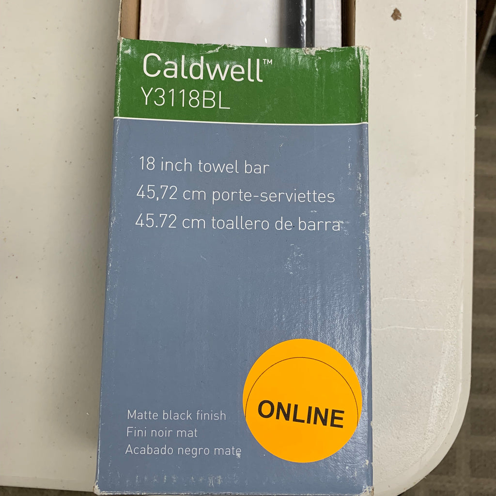 Moen Caldwell™ 18" Towel Bar - Matte Black Finish (Y3118BL)