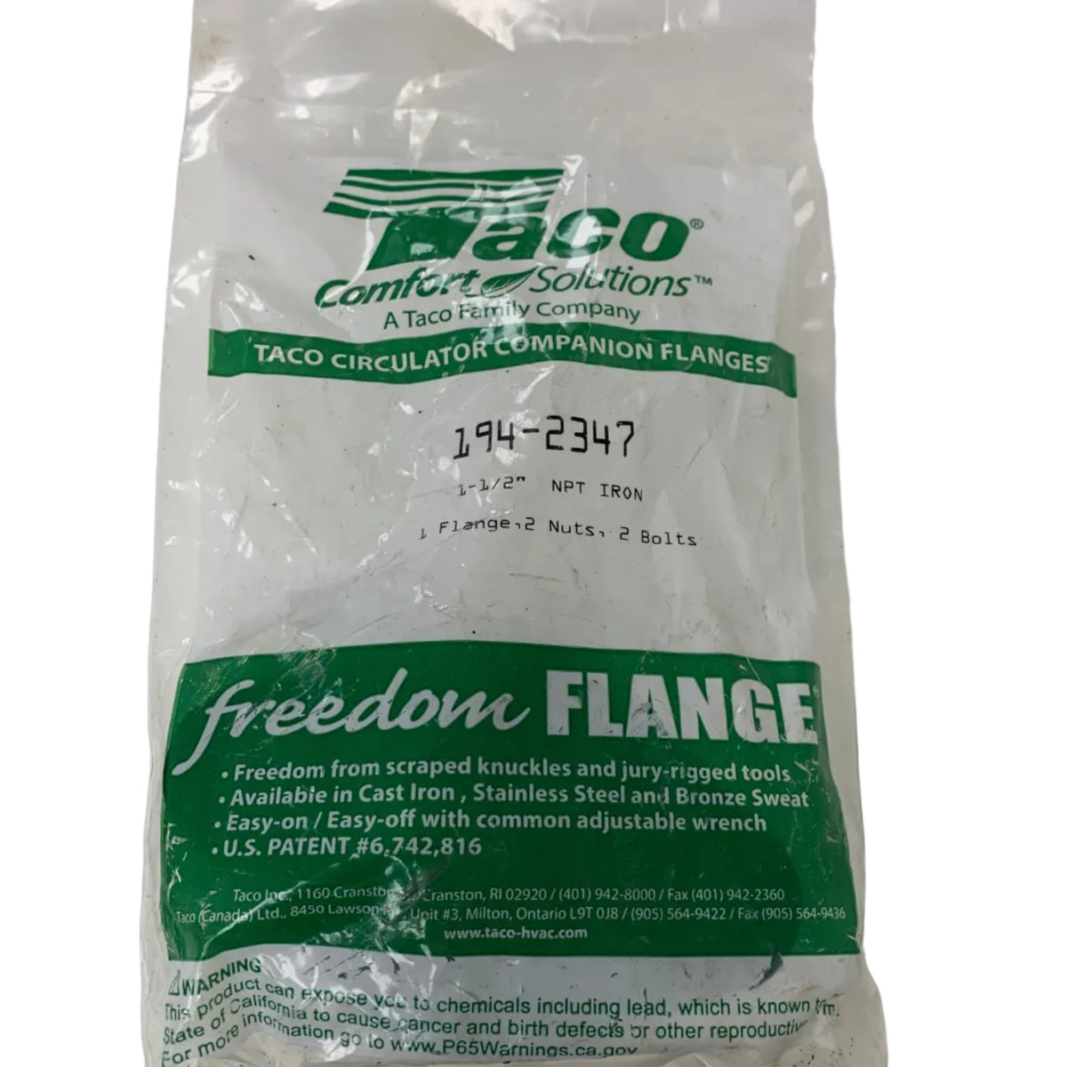 Taco Circulator Companion Flange 1-1/2" NPT Iron (194-2347)