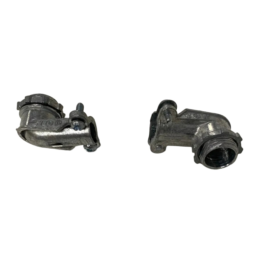 Arlington Industries 3/8" Zinc 90° Squeeze Flex Connector - 50 Count