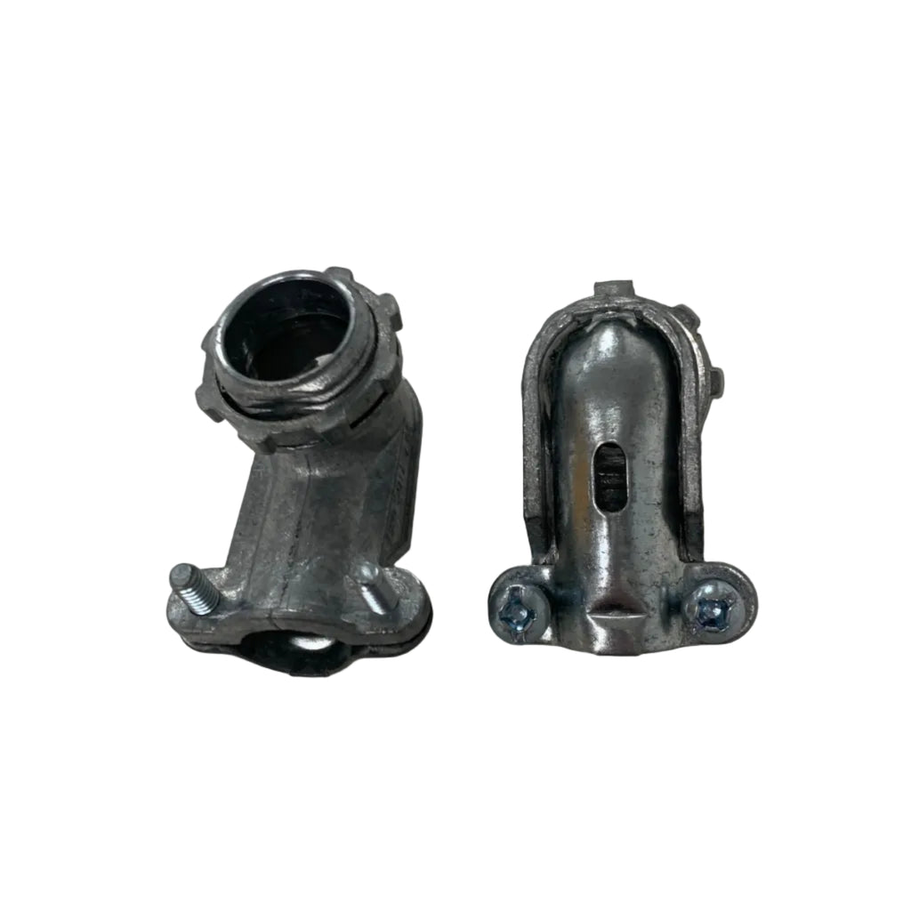 Arlington Industries 3/8" Zinc 90° Squeeze Flex Connector - 50 Count