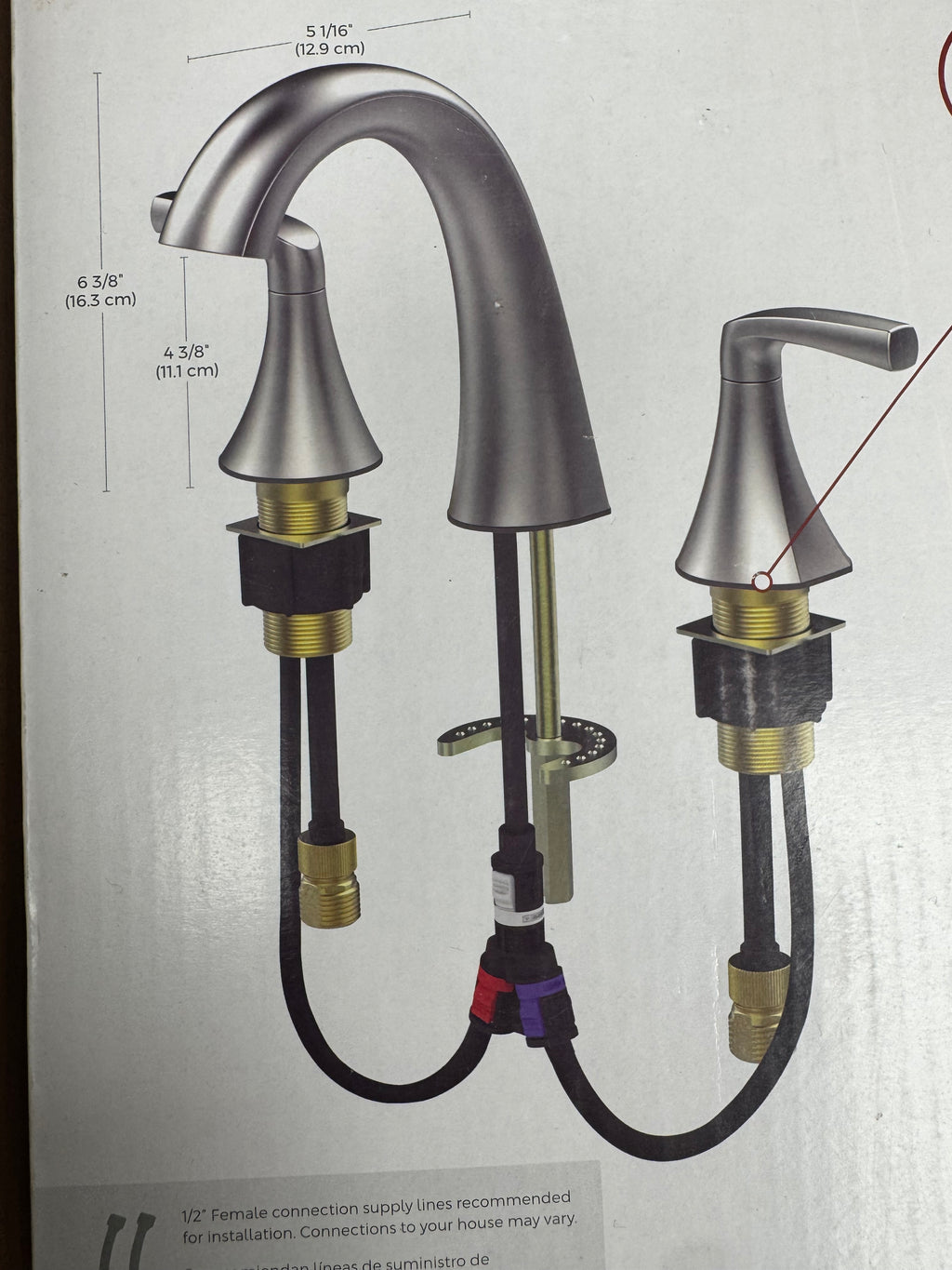 Pfister Rancho Widespread Faucet with Push & Seal Drain - Brushed Nickel (LF-049-RCHGS)