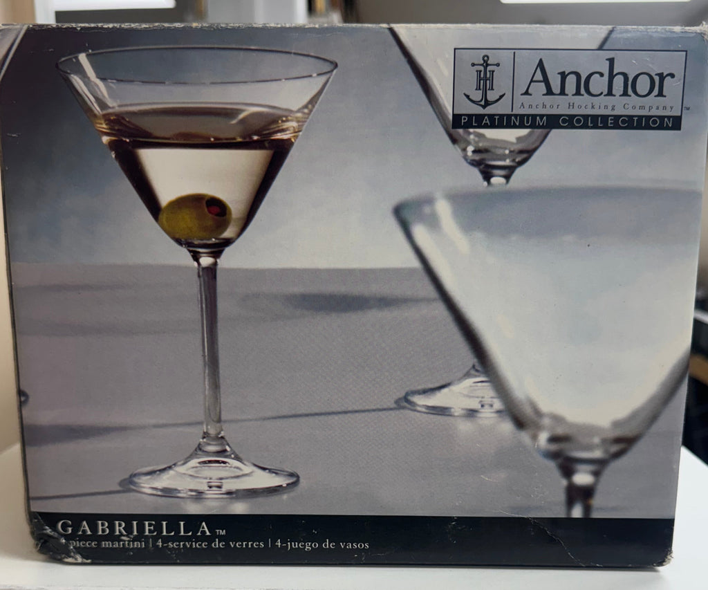 Anchor Hocking Gabriella Cocktail Glasses - Set of 4
