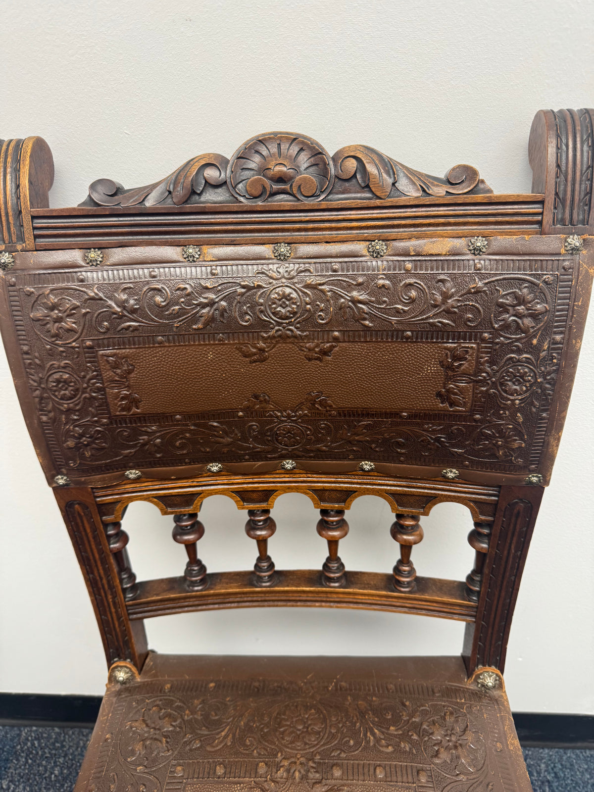 Antique 19th-Century French Henri II Style Dining Chairs - Set of 6