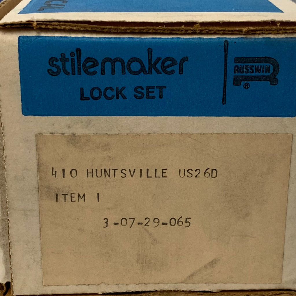 Russwin Stilemaker Lock Set 410 Huntsville - Satin Chrome