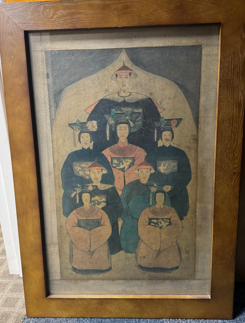 Large Framed Reproduction of Chinese Ancestor portrait