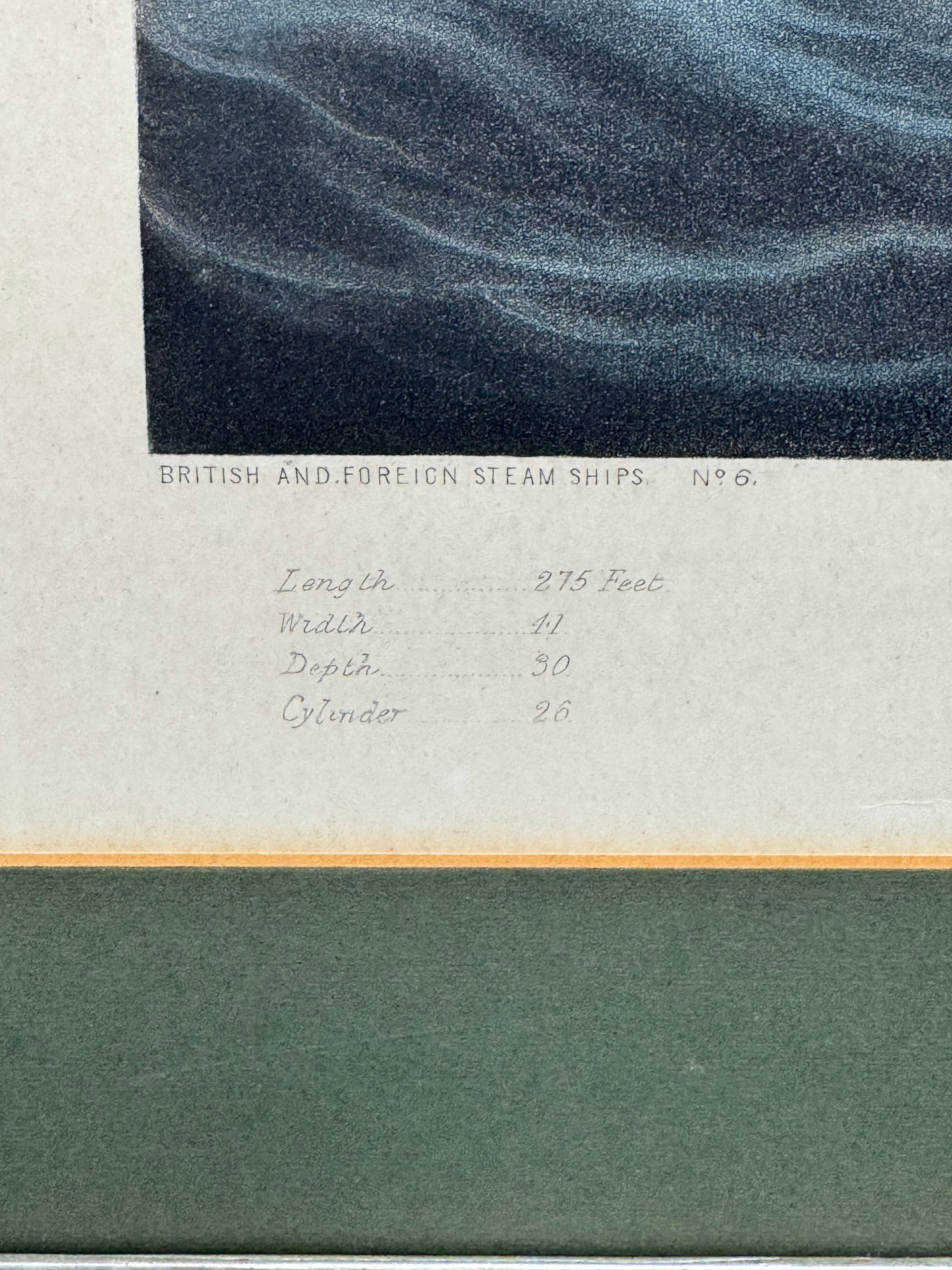 Framed and Matted Aquatint Print of The British Queen (1839)