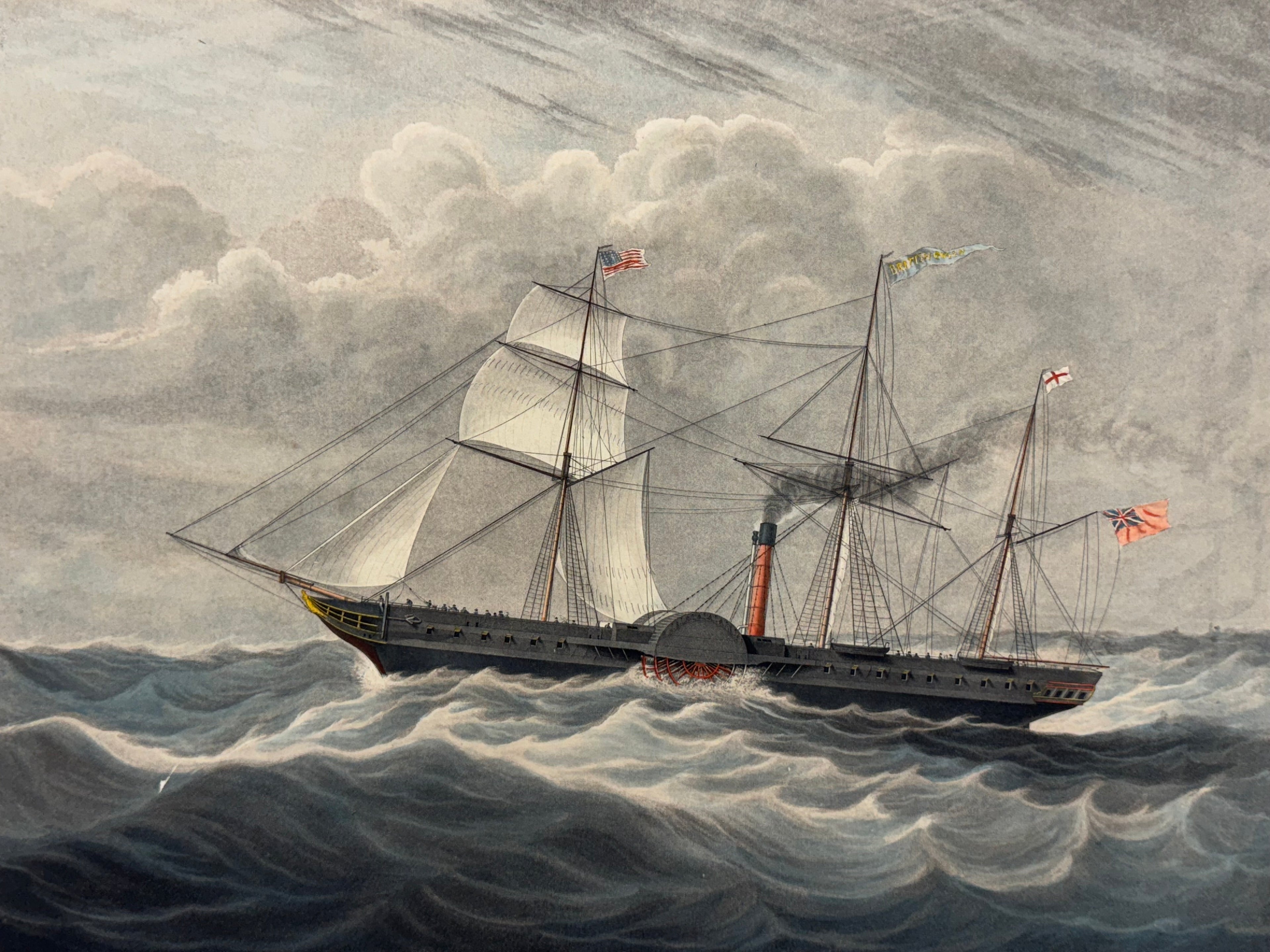 Framed and Matted Aquatint Print of The British Queen (1839)