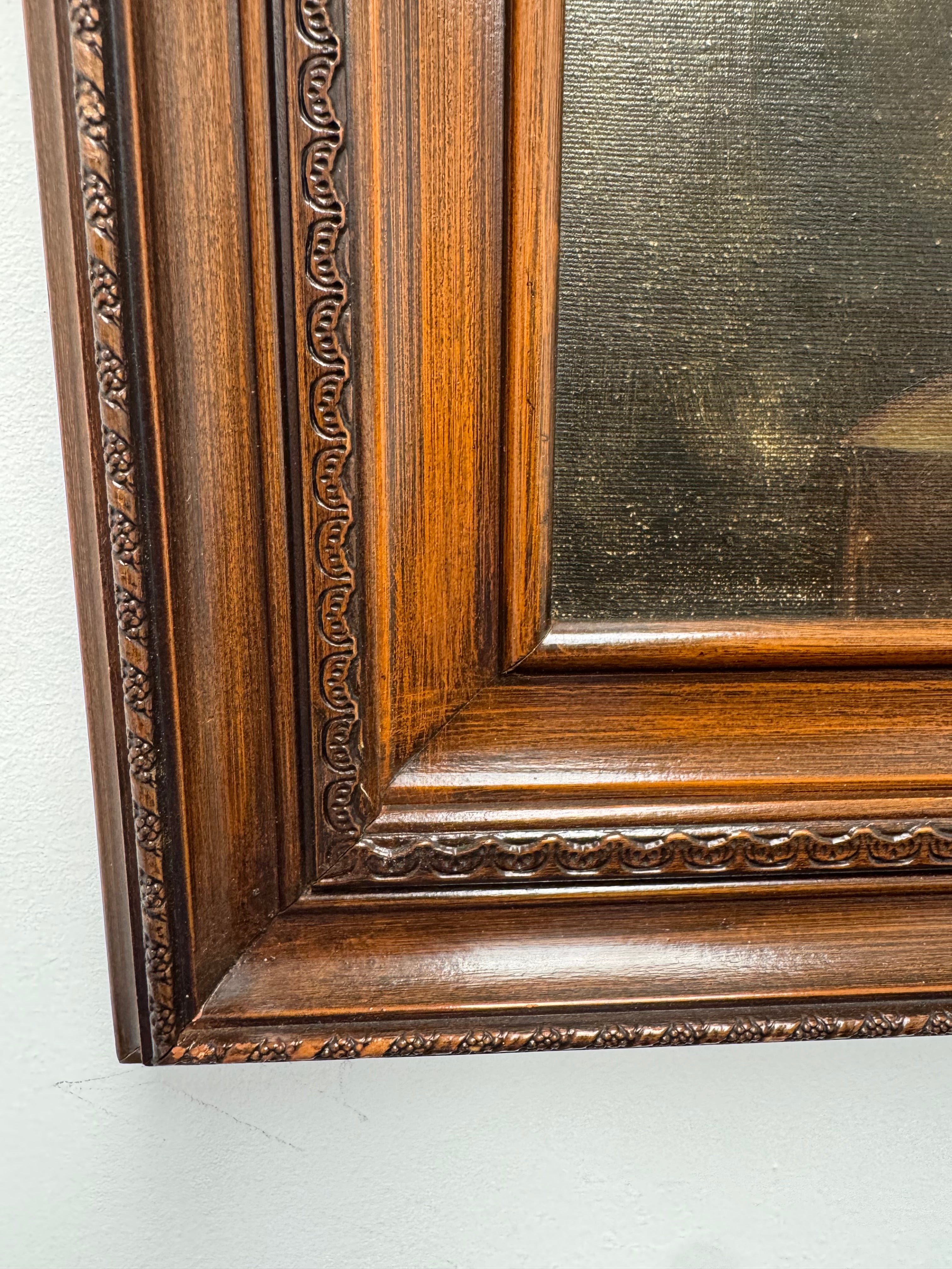 Framed Still Life Oil Painting of Flowers