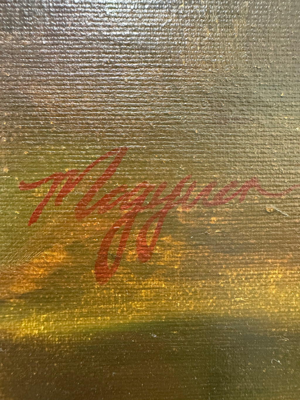 Framed Still Life Oil Painting of Flowers