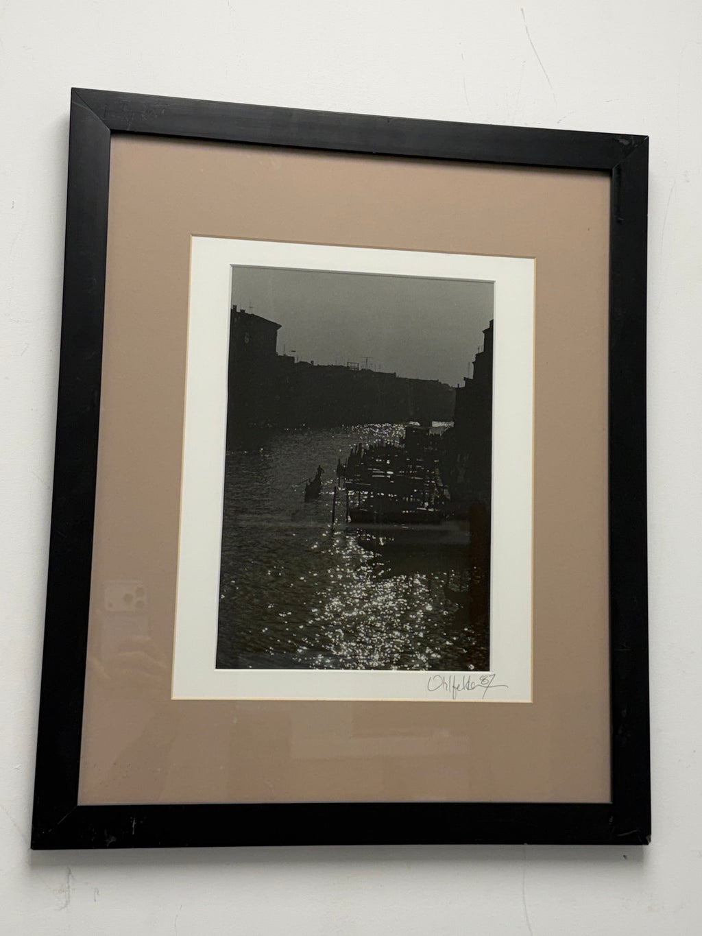 Framed Photograph of Canal Grande, Venice by Eric Uhlfelder, Signed