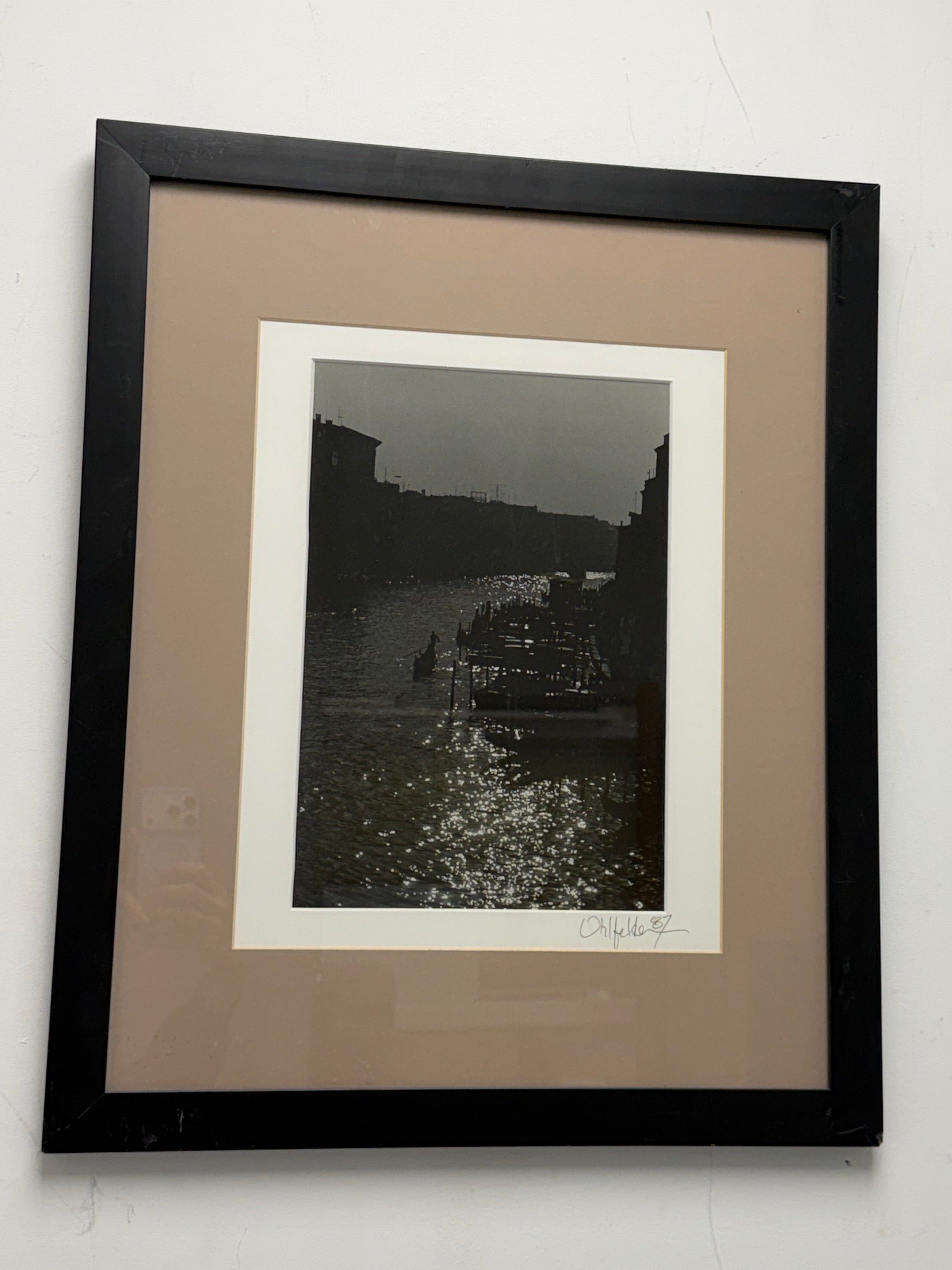 Framed Photograph of Canal Grande, Venice by Eric Uhlfelder, Signed