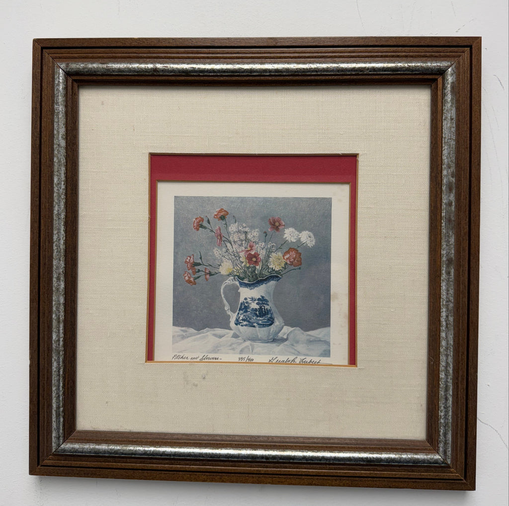 "Pitcher and Flowers" Limited Edition Lithograph by Gerald Lubeck