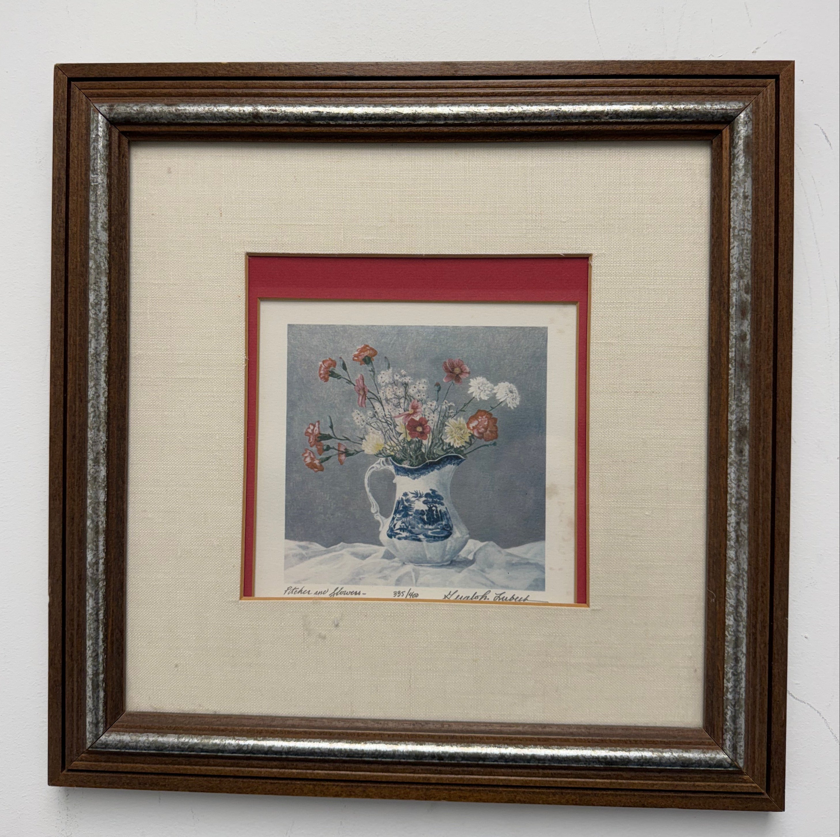 "Pitcher and Flowers" Limited Edition Lithograph by Gerald Lubeck