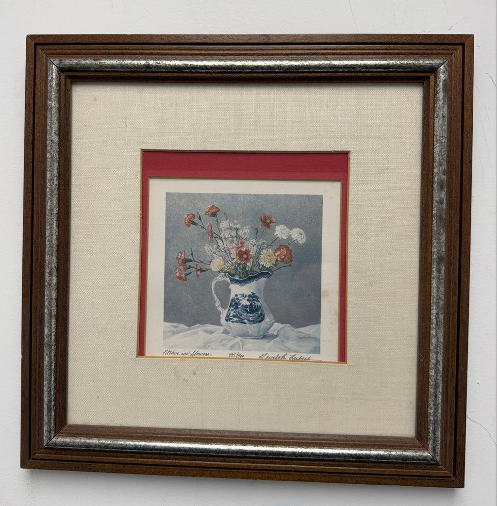 "Pitcher and Flowers" Limited Edition Lithograph by Gerald Lubeck