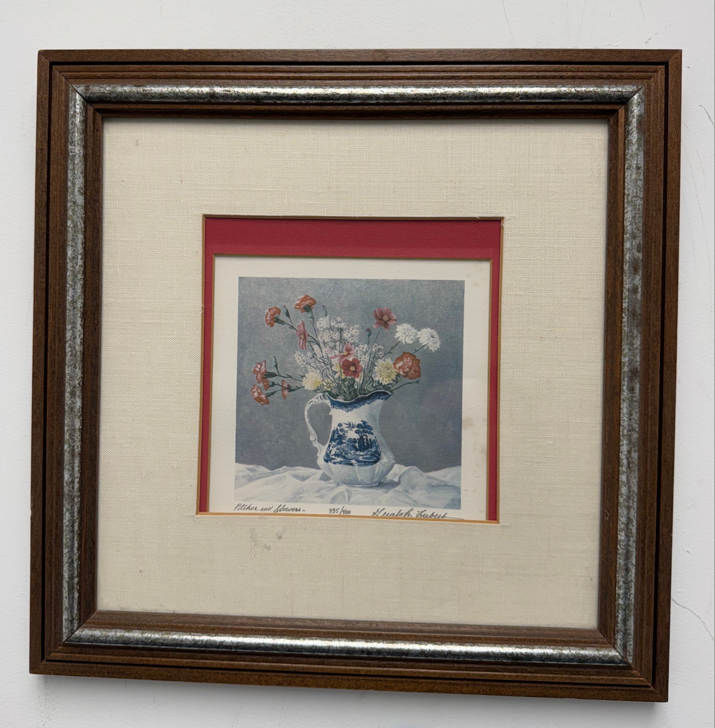 "Pitcher and Flowers" Limited Edition Lithograph by Gerald Lubeck